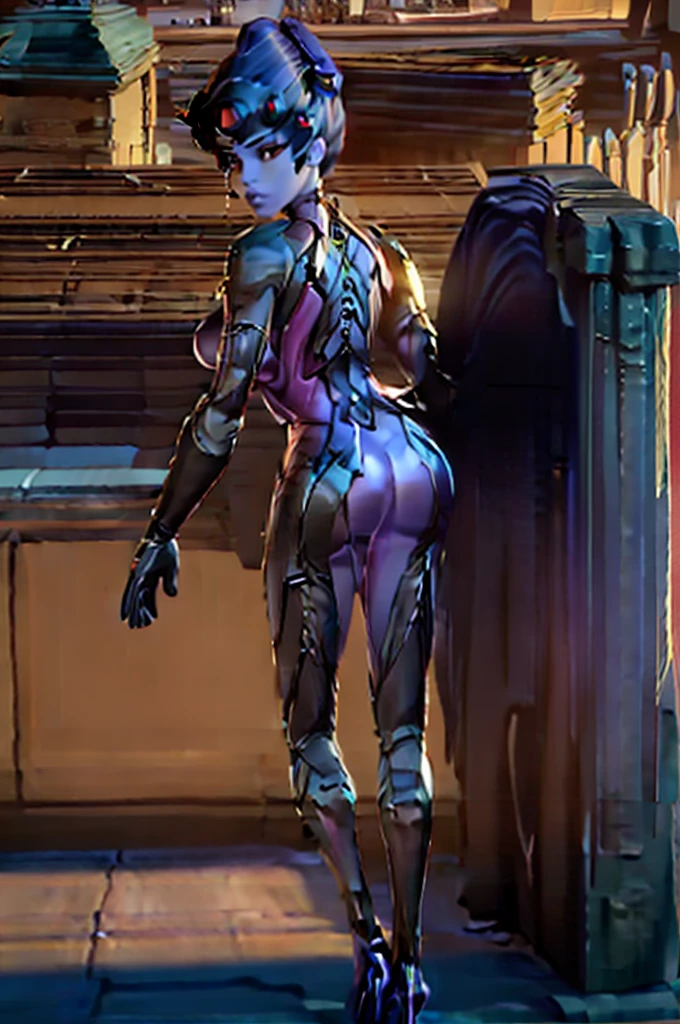 realistic, realism, photorealism, photo-realistic, high contrast, (photorealistic:1.4), 8k high definition detailed realistic, (best quality, masterpiece:1.2), NSFW, photon mapping, radiosity, physically-based rendering, best quality, highly detailed, 1girl, owwm, long hair, skirt, high heels, purple dress, upper body,