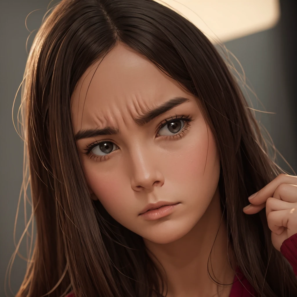 Woman with a bitter face