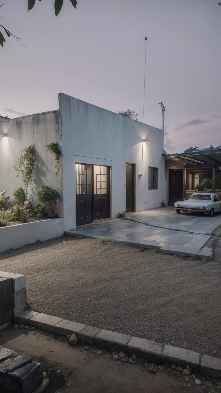 ((Colonial style house)), ((Lumion Pro rendering)), night lighting, cinematic quality