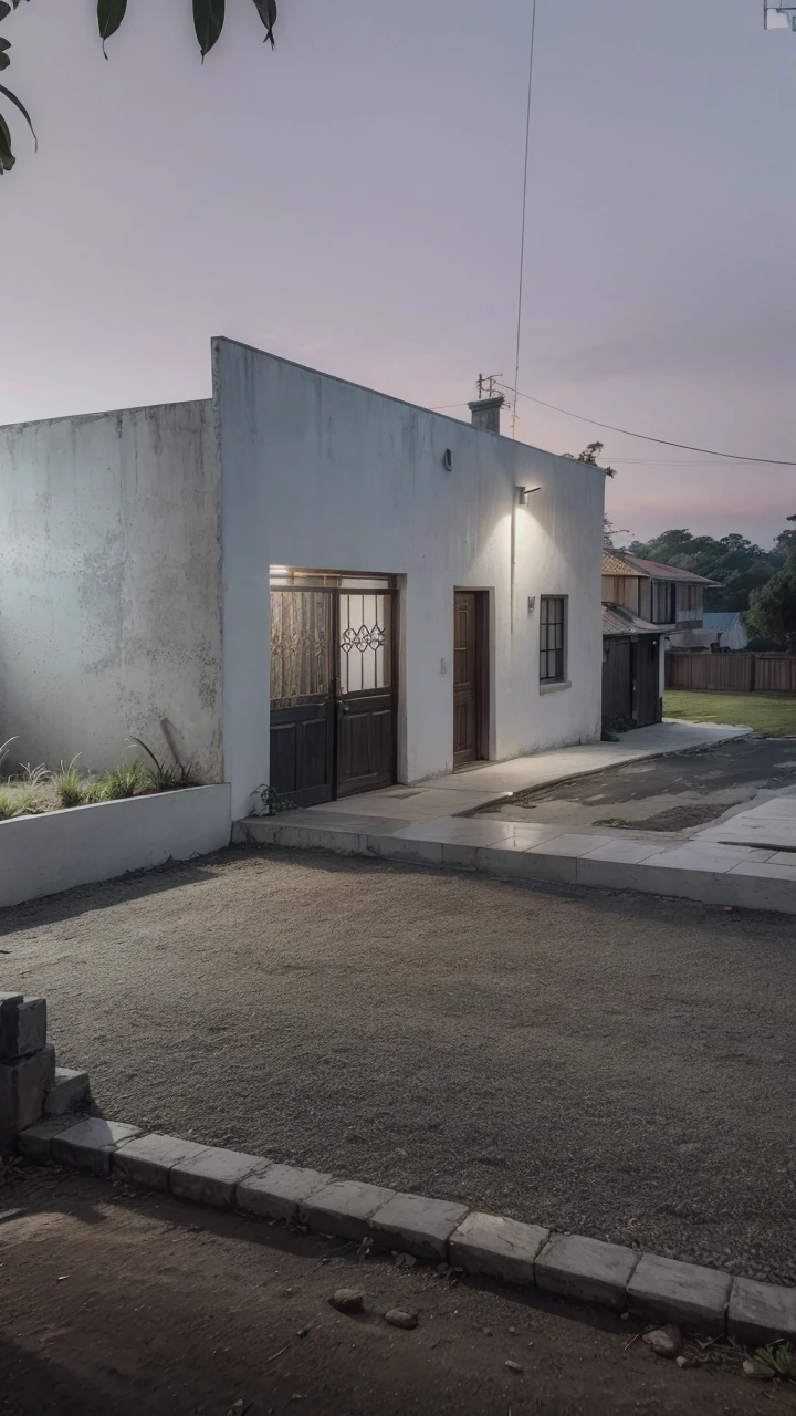 ((Colonial style house)), ((Lumion Pro rendering)), night lighting, cinematic quality