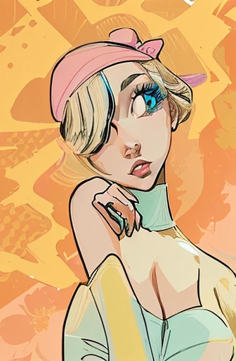 there is a woman in a hat and a suit smoking a cigarette, in style of digital illustration, in a mixed style of æon flux, inspired by Evaline Ness, art nouveau cyberpunk! style, stylized digital illustration, drawn in a neo - noir style, art nouveau! cyberpunk! style, inspired by Shinoda Toko, art deco illustration