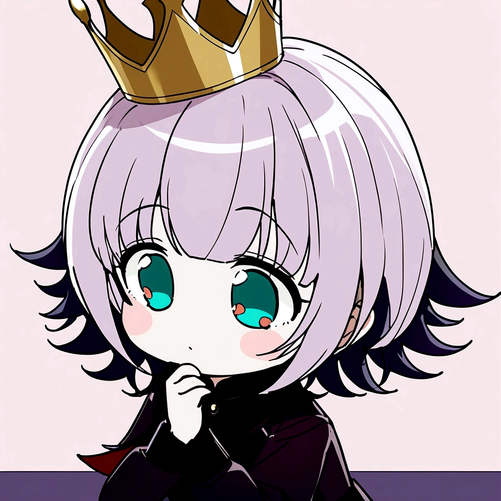 Do Satoru Gojo counting to 3 on your right hand, keep the crown and diminish femininity