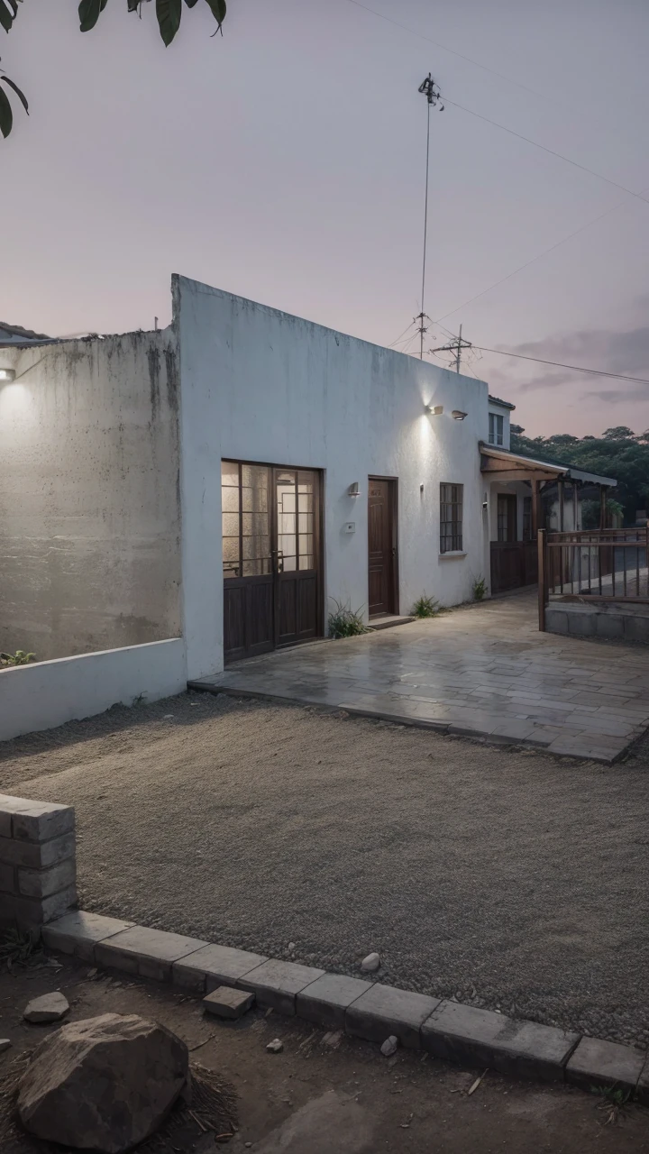 ((Colonial style house)), ((Lumion Pro rendering)), night lighting, cinematic quality 