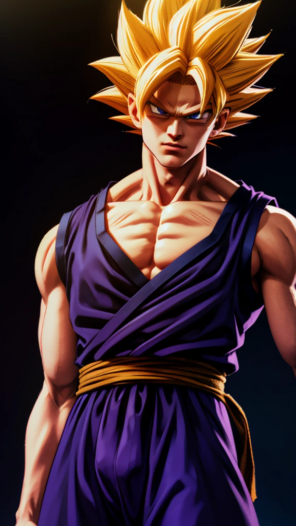 A male character from the Dragon Ball universe, in high quality 4K 3D, looking directly at the camera. The character is in the process of transforming into the Super Saiyan 4 form, with the whole body visible in the image, highlighting the intensity and power of transformation. Expressive, realistic details are essential to convey the magnitude of change." highlighting that the character is seen from the front and the entire body appears in the image