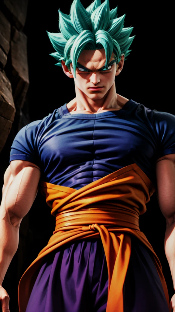 A male character from the Dragon Ball universe, in high quality 4K 3D, looking directly at the camera. The character is in the process of transforming into the Super Saiyan 4 form, with the whole body visible in the image, highlighting the intensity and power of transformation. Expressive, realistic details are essential to convey the magnitude of change." highlighting that the character is seen from the front and the entire body appears in the image