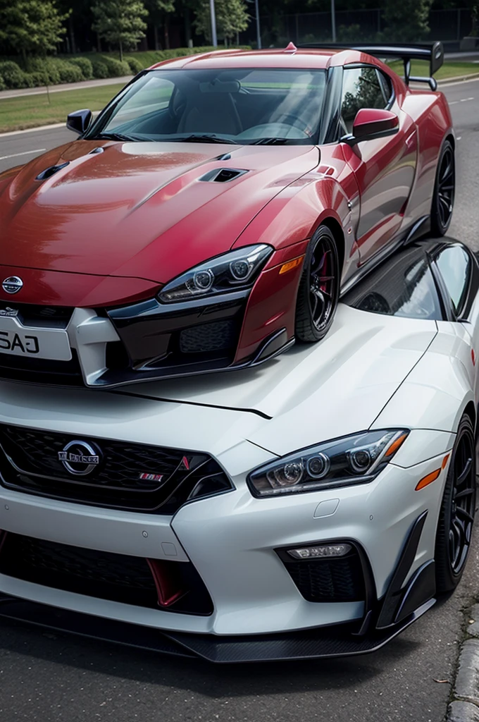 Mix of Supra and Nissan GTR cars