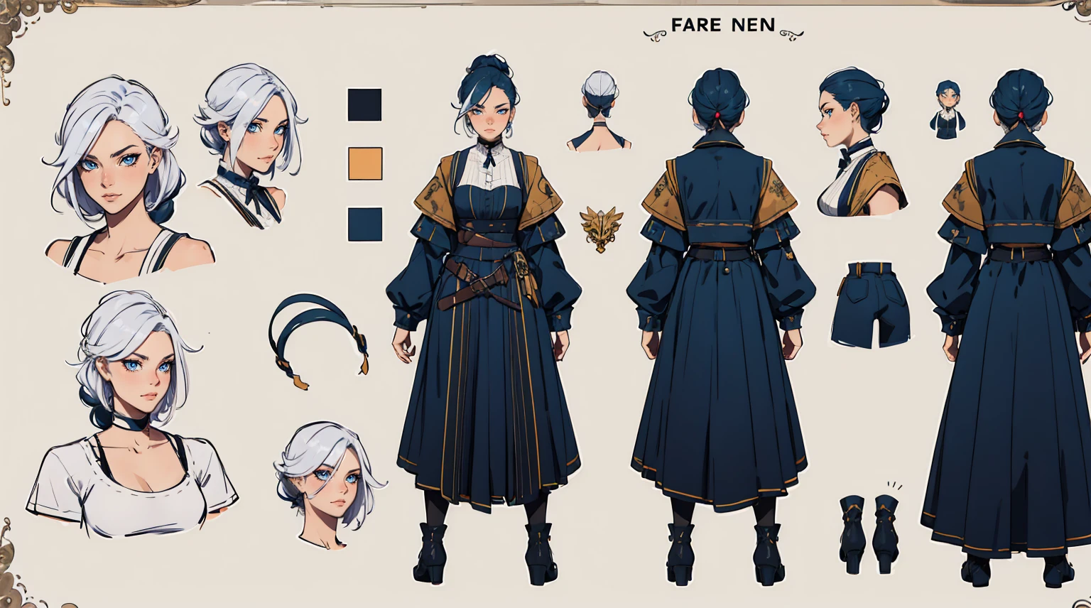 Original female character reference sheet available,