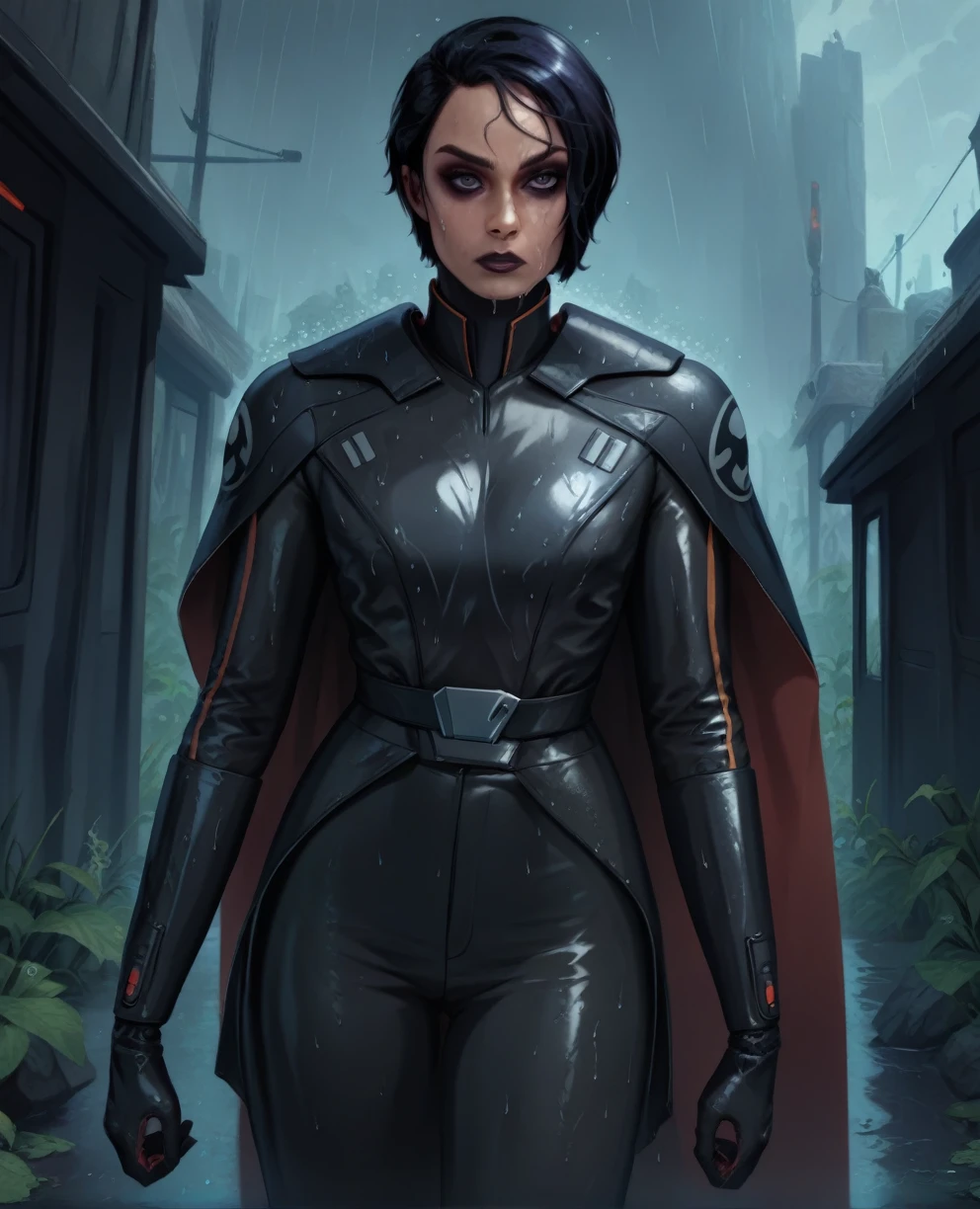 score_9,score_8_up,score_7_up,score_6_up, Black woman sabine wren ,,black hair, FULL body, wet, armor,gloves,black bodysuit,black cape,belt,rain, science fiction,sith base, star wars, outdoors, rain, solo,fflixbag wearing armor sabine wren
space_girl
