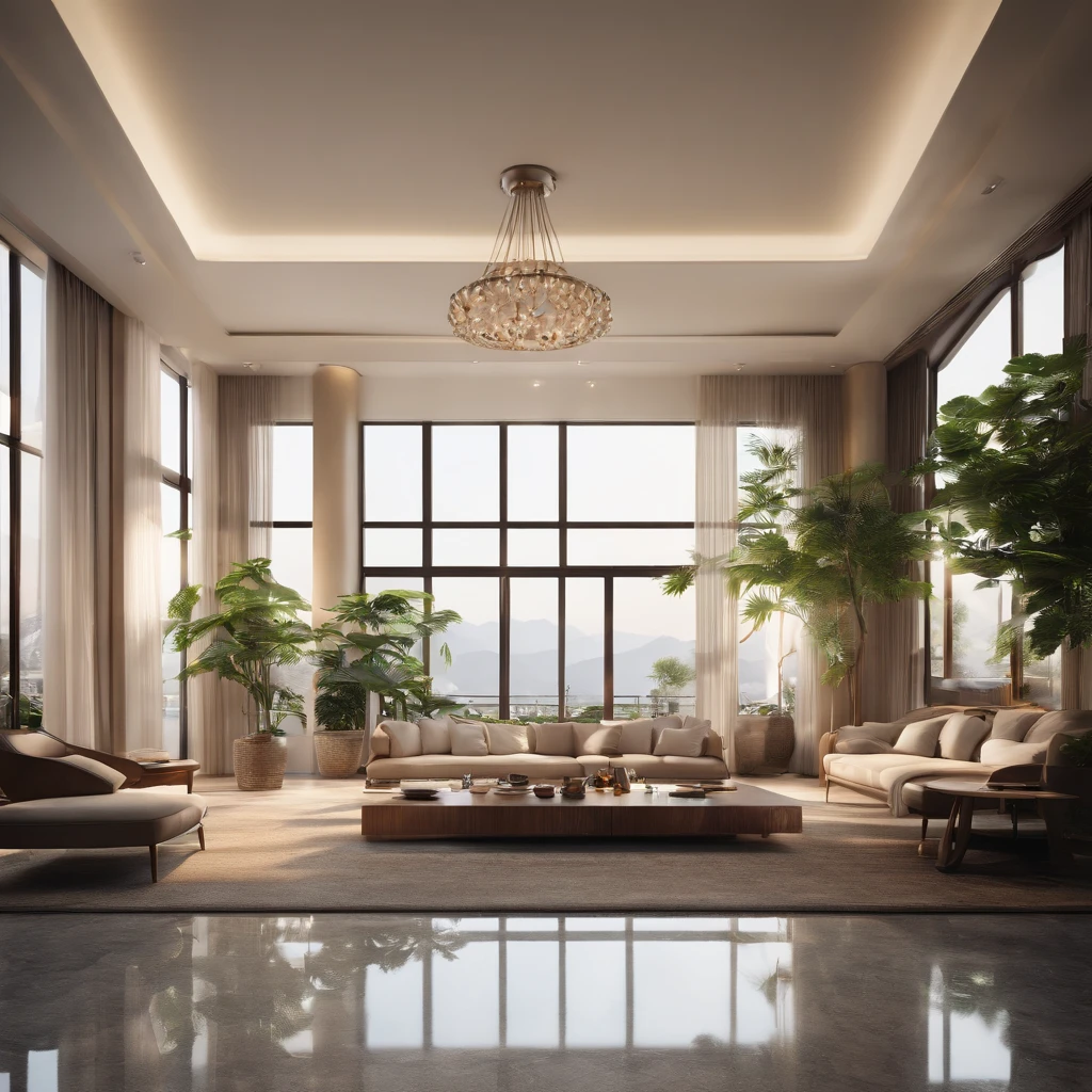 large floor. large ceiling perfect. high resolution. aesthetic window. bright light from window. aesthetic placing. rich food. multi food. royal. rich, food. panoramic windows. bright. daylight. sun rays. happy home. happy color. delicious home. interior design. modern japanese mix europe style interior happy. bright color happy. ultra detail. realistic. dreamy. high resolution. fresh happy. Interior design、detailed wide-angle building photos、cozy contemporary living room、award-winning contemporary interior design、Landscapes、a chair、in a house、wooden floor、window、dining room、east asian architecture、Sliding paper doors、buliding、the woods、natural、Cups、A plant、Interior design、depth of fields. royal rich living room. dining. huge floor huge ceiling, perfect cozy room. aesthetic background. perfect anime room. korean food. ((Masterpiece,best quality,8k uhd,dslr,high quality,hyper detail,film grain, Fujifilm XT3, UE 5 render 8k, super high resolution, supper detail. droste effect photography, macro photography, cinematic, interior design, glossy flooR)), livingroom. reflect. aquarium. large. tropical. luxury. luxurious cozy cafe. wonderfull. amazing. emphasizes natural light. background rooftop cafe garden luxury aesthetic. perfect. full perfect