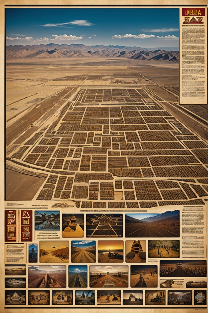 A poster about the main cultural manifestations of the Nazca culture