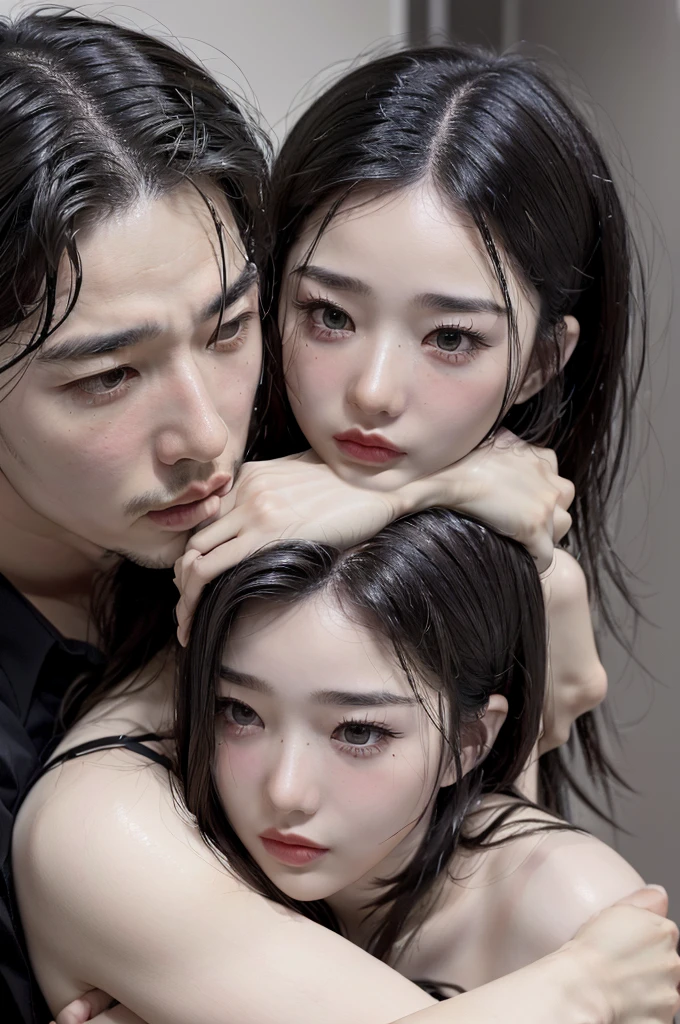 (((man and woman))ultra realistic, Complicated, complicated, complicated, complicated, standard, Stand out, Not complicated, High detail importance, facial expression, bemused, (Wasted), Seeing the heat, hug and kiss, hurriedly , smack, Looks clear., 