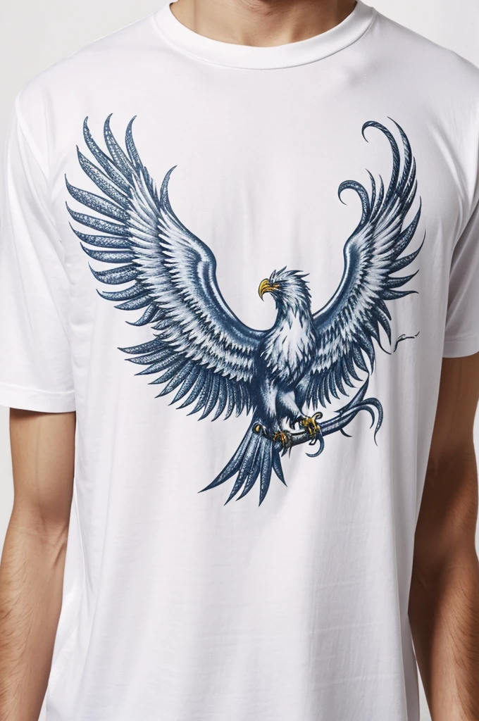Believe me a white shirt, with the phoenix and it says Fret