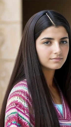 a  Judaean Woman loose hair Focus on the face
