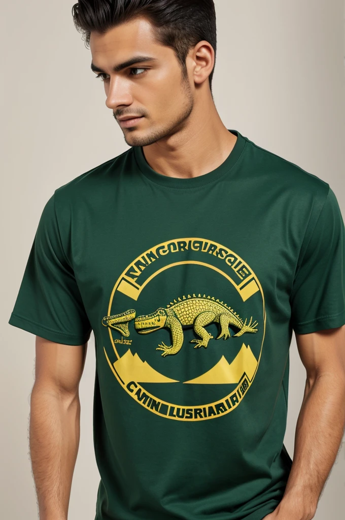 Man with crocodile hunting logo shirt Tampico