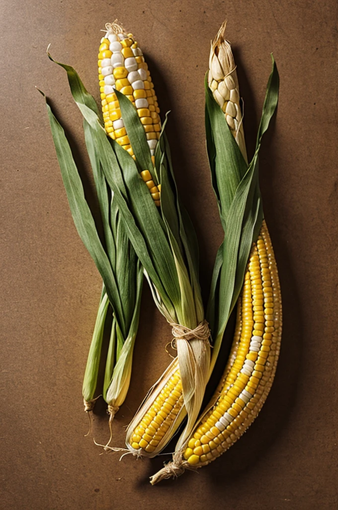 A stick of corn with a crown