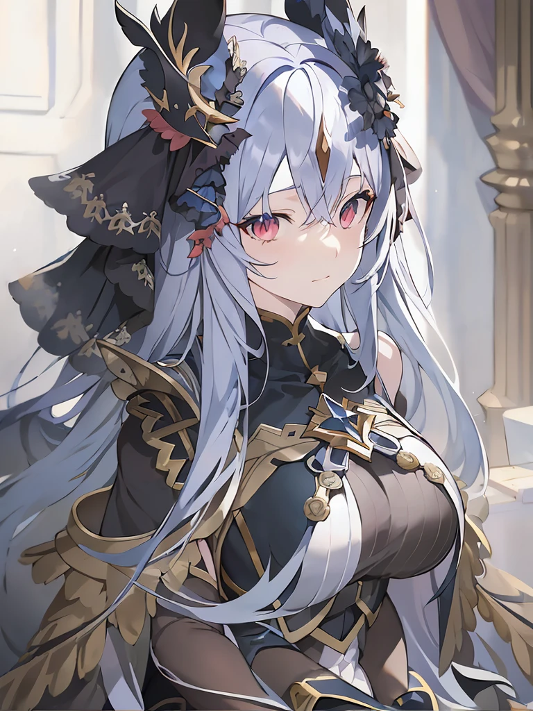 anime - style image of a woman with long light blue hair and a white outfit, high detailed official artwork, trending on artstation pixiv, keqing from genshin impact, cushart krenz key art feminine, guweiz on pixiv artstation, detailed key anime art, guweiz on artstation pixiv