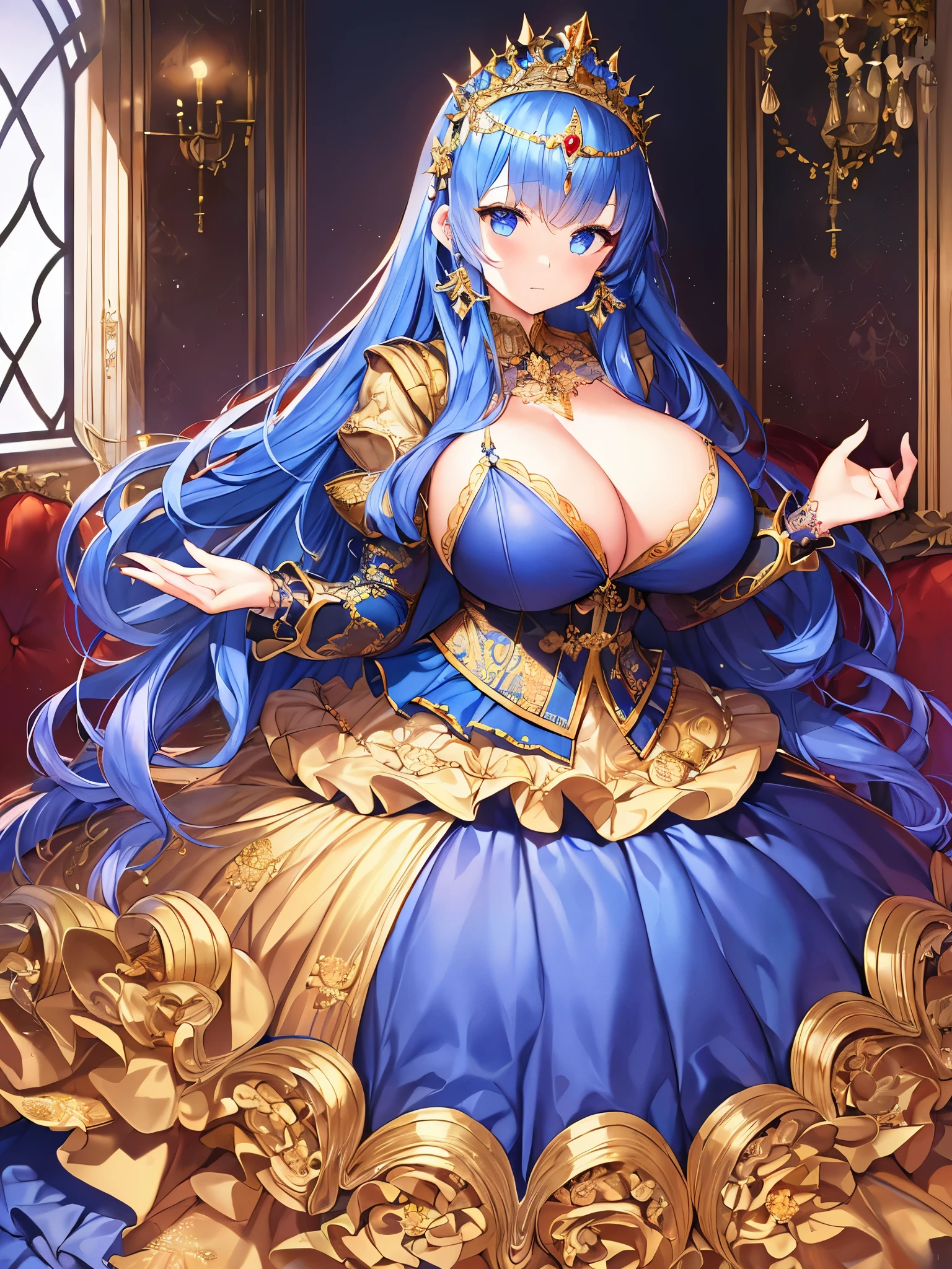 ((moe anime artstyle)),((Masterpiece)),(Best Quality),((Super Detail)),((Very Delicate and Beautiful)),((Solo)),full body,((full body portrait)),absurdly gigantic ,(((1 bling-bling dragonmaid princess in beautiful embroidery and jeweled gorgeous rococo ballgown with voluminous full length crinoline hoop skirt))),((((absurdly gigantic tits,(deep cleavagentation,(detailed face and eyes),jewel-like eyes,((crinoline,long train,beautiful embroidery and lace)),super detailed voluminous gorgeous rococo ballgown with voluminous full length crinoline hoop skirt,((bling-bling voluminous gorgeous rococo princess ballgown)),((absurdly long Straight hair)),extremely gorgeous hair ornament,((extremely gorgeous big tiara)),luxurious jewelry,((beautiful embroidery and jeweled gorgeous rococo ballgown with voluminous full length crinoline hoop skirt)),(((absurdly gigantic tits))),full bod