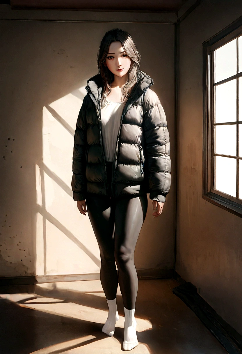 gorgeous young turkish woman, go to the gym, wearing a legging and long socks, full body, beautiful face, masterpiece, best quality, ultra-detailed, solo, shadows, contrast, cinematic light, slide lighting, ultra high resolution, best shadow, RAW, 4k, 85 mm, poca profundidad de campo, kodak vision color, extremadamente detallado, cinematographer_/(ultra/), photoreallistic, realstic, postproceso, maximum details, aspereza, vida real, ultra realista, fotorrealismo, cinematographer, 8k UHB, cinematographer