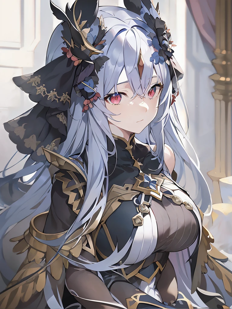 anime - style image of a woman with long light blue hair and a white outfit, high detailed official artwork, trending on artstation pixiv, keqing from genshin impact, cushart krenz key art feminine, guweiz on pixiv artstation, detailed key anime art, guweiz on artstation pixiv