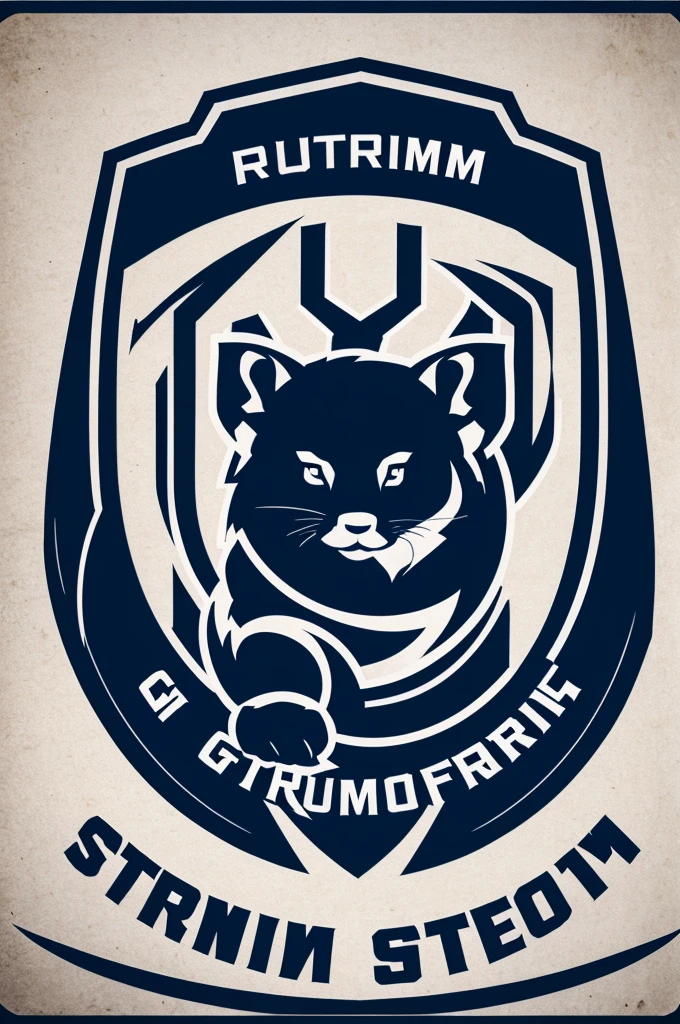 Gym team ferret logo with navy blue color