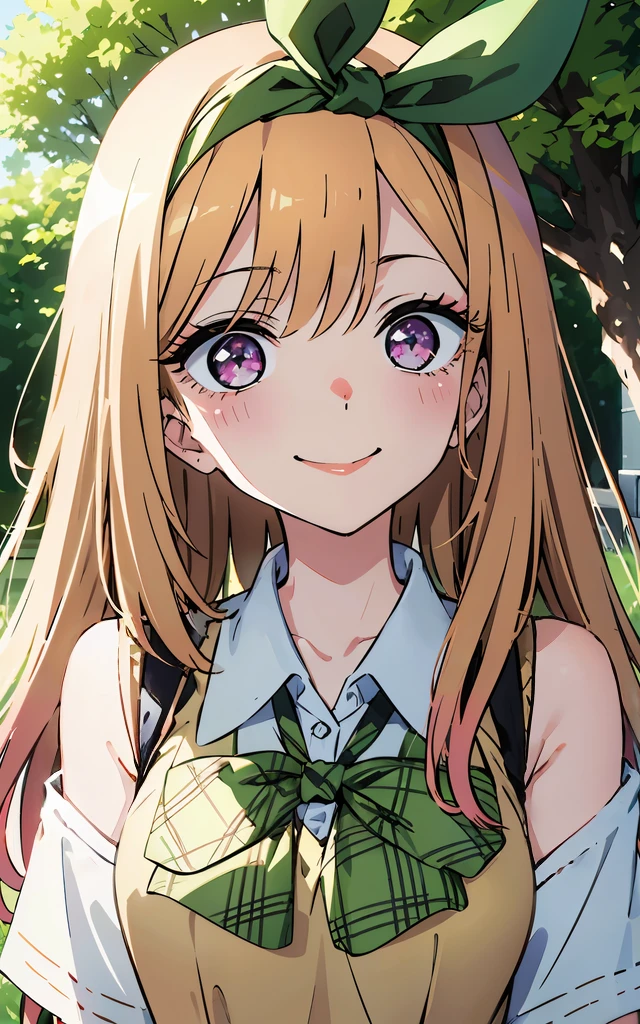 short sleeves, white sleeves, yotsuba uniform, white shirt