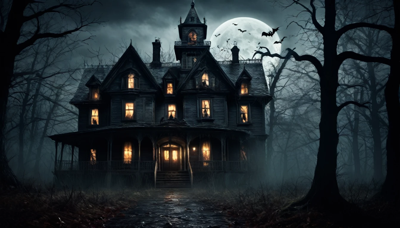 A scary horror image, real stories, high resolution, 8K
