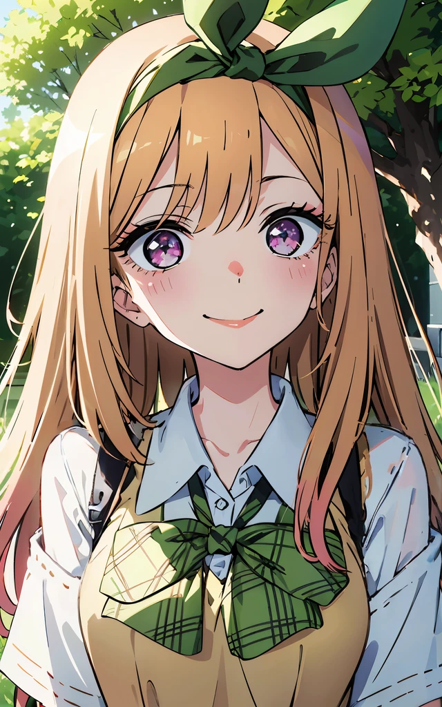 short sleeves, white sleeves, yotsuba uniform, white shirt