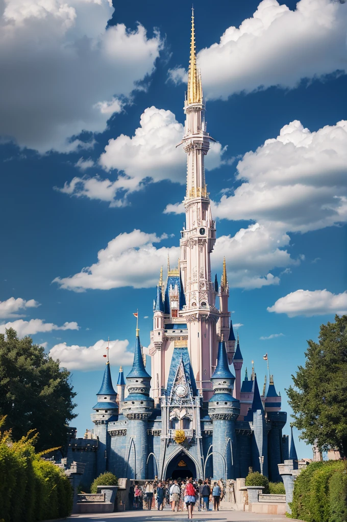 Disney castle painting on the back of a denim jacket