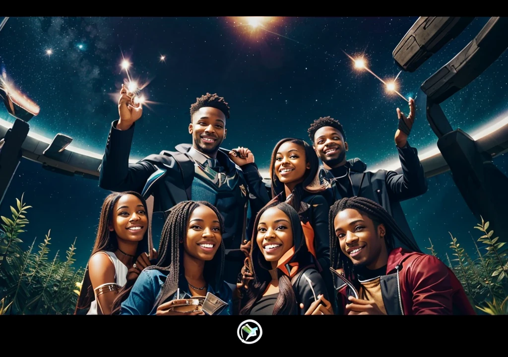CHAT CREATE A PICTURE , A BUNCH OF HAPPY PEOPLE WITH MONEY IN HAND AND PROSPERING 