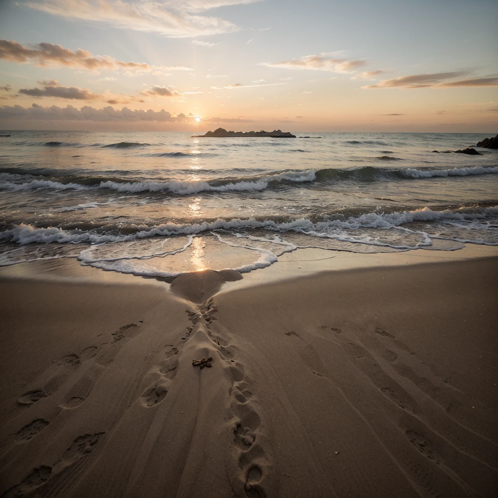 sunset view on the beach
