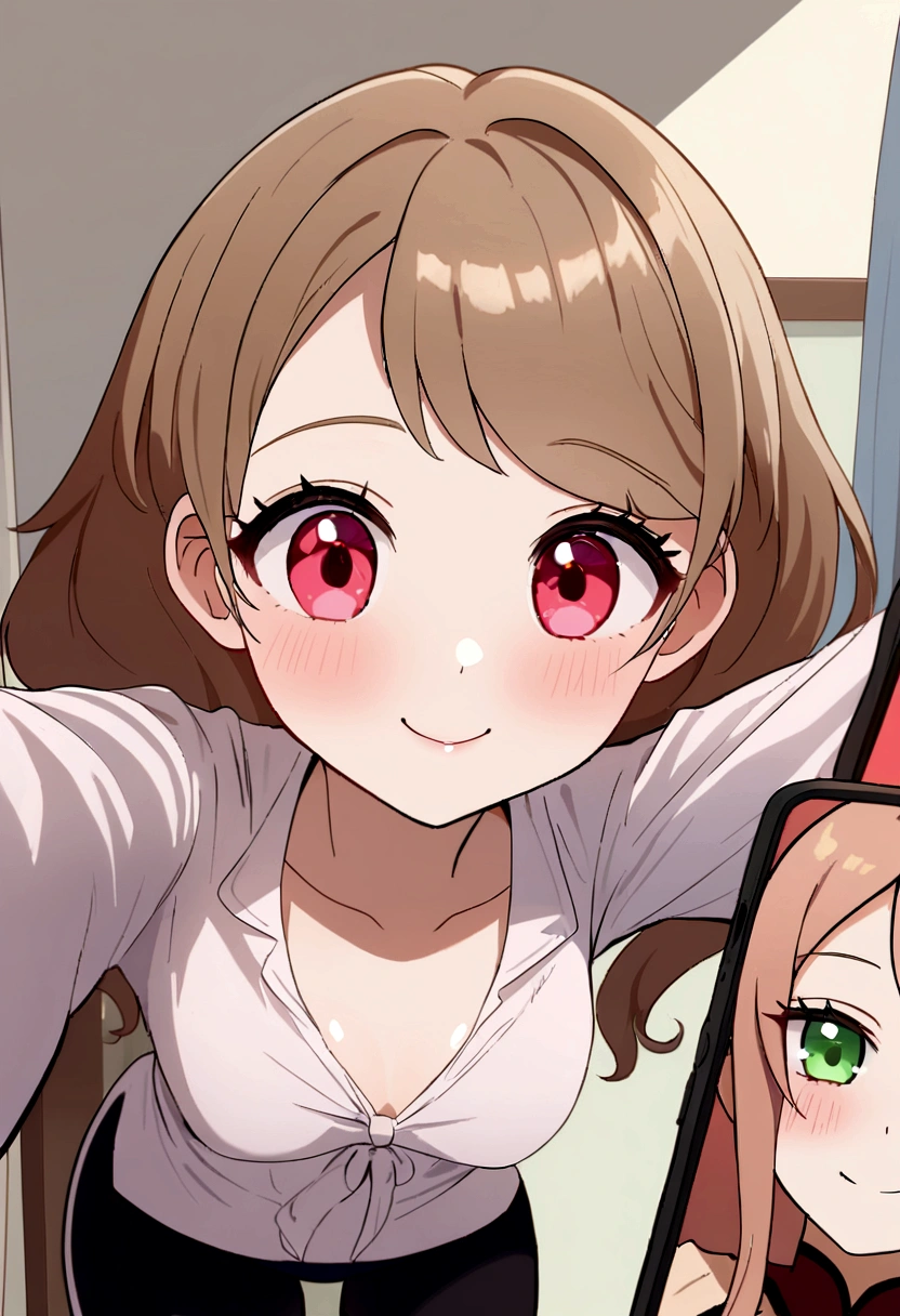 Femme Arafed portant un débardeur et des leggings assortis, fille sexy aux yeux marrons, portrait sophie mudd, cheveux bruns et grands yeux, Selfie d'une jeune femme, Augen dans la chambre, violette myers, sans maquillage, maquillage naturel, Rotation, regarder la caméra, des rires, Visage avec Artgram, maquillage subtil, Superbe photo de tout le corps, dans la chambre, Frapper le cul, joli cul, 4K