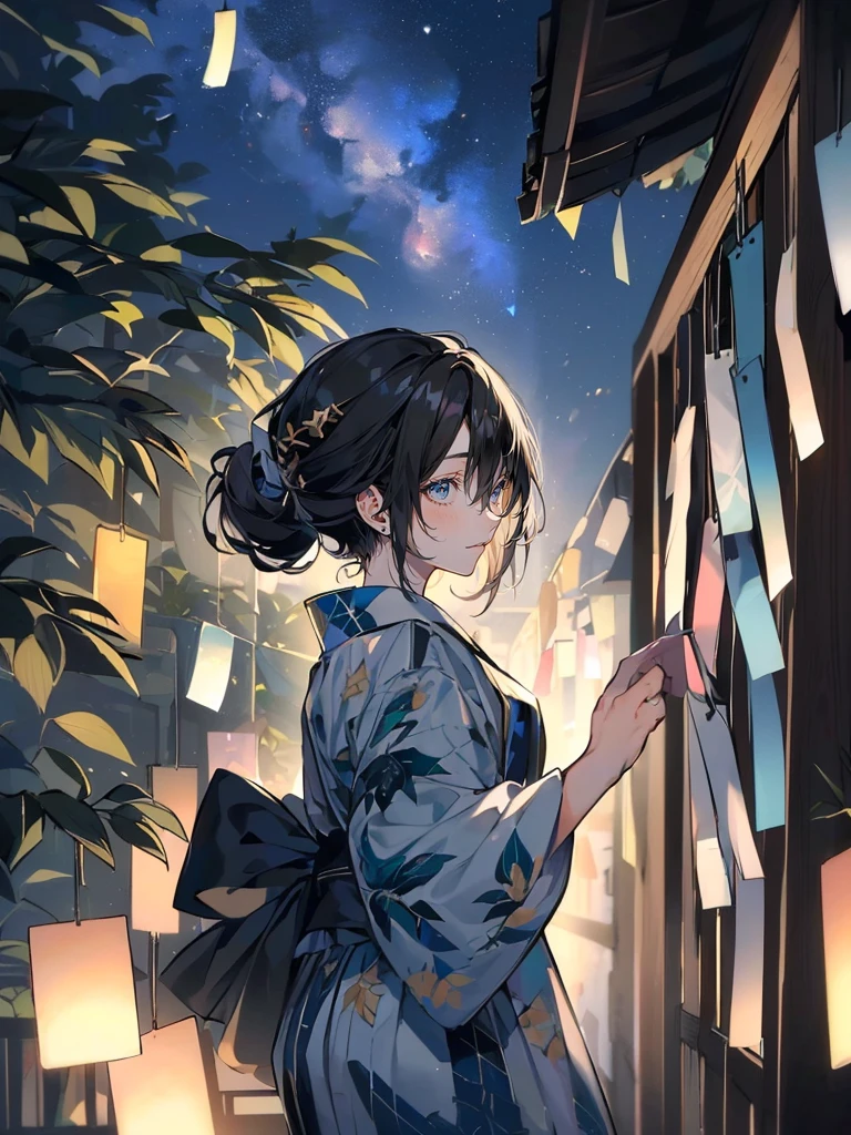 (masterpiece), (Highest quality), Very detailed, ((-yeld bo.5)), Perfect Face, Beautiful Face, Very detailedな顔,(Black-haired man:1.3),thief、White suit、White Top Hat、glasses、trump card、White Moon