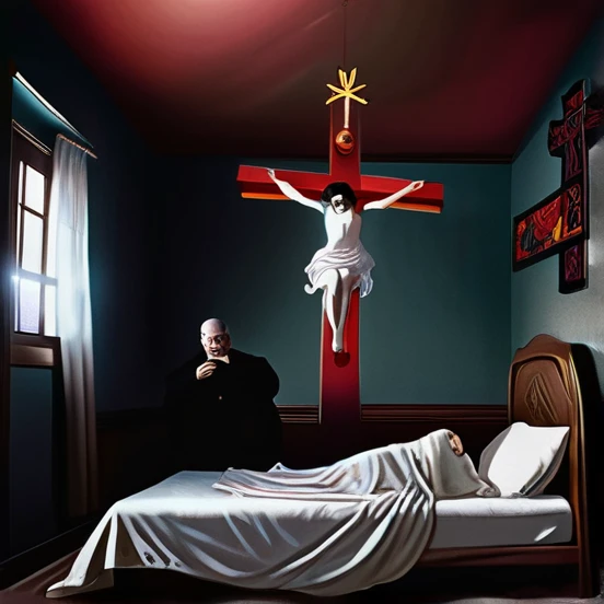 a poster of a group of people standing around a cross, very coherent. cinematic, concentrated, official poster, coronation, decoration, poster shot, concern, concentration, constantine, stained”, salvation, in a church. arstation, cross composition, cinématique”, ascension, official artwork, ƒ/8, ƒ / 8, concept, consistent