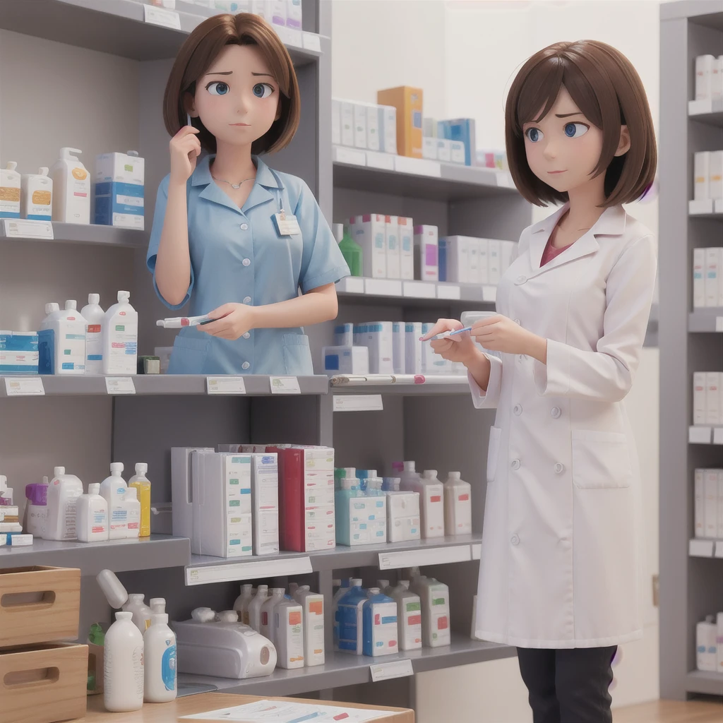 create an image of a pharmacist dispensing medicine