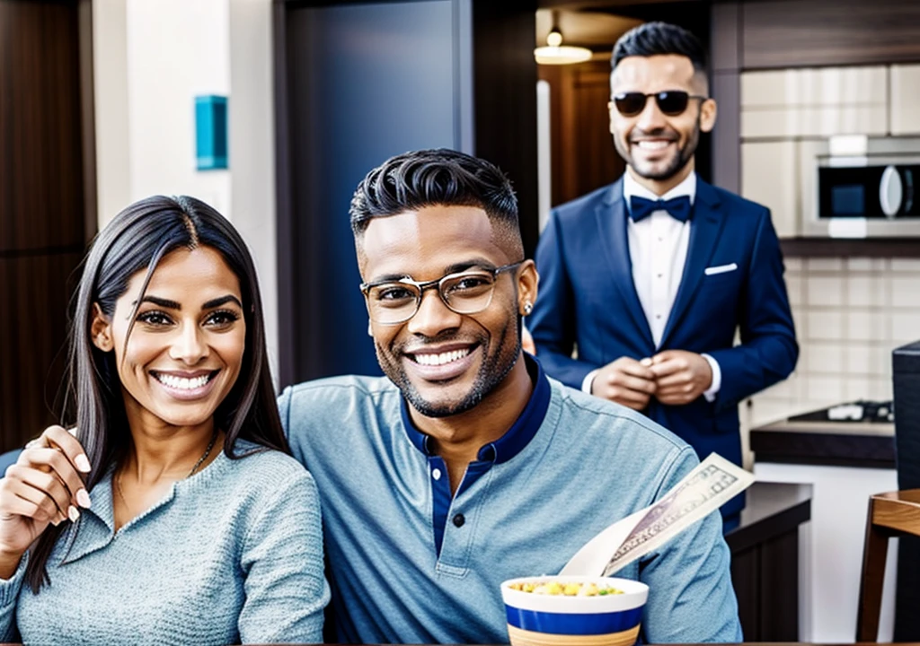 NORMAL PEOPLE HAPPY AND SHOWING THEIR MONEY VERY RICH