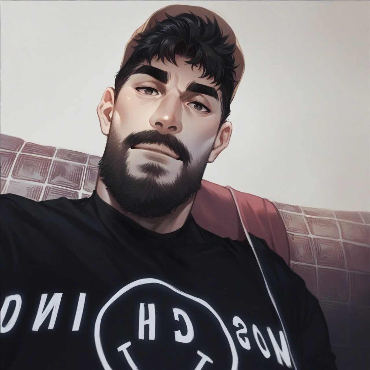 Handsome man .barbe. casual