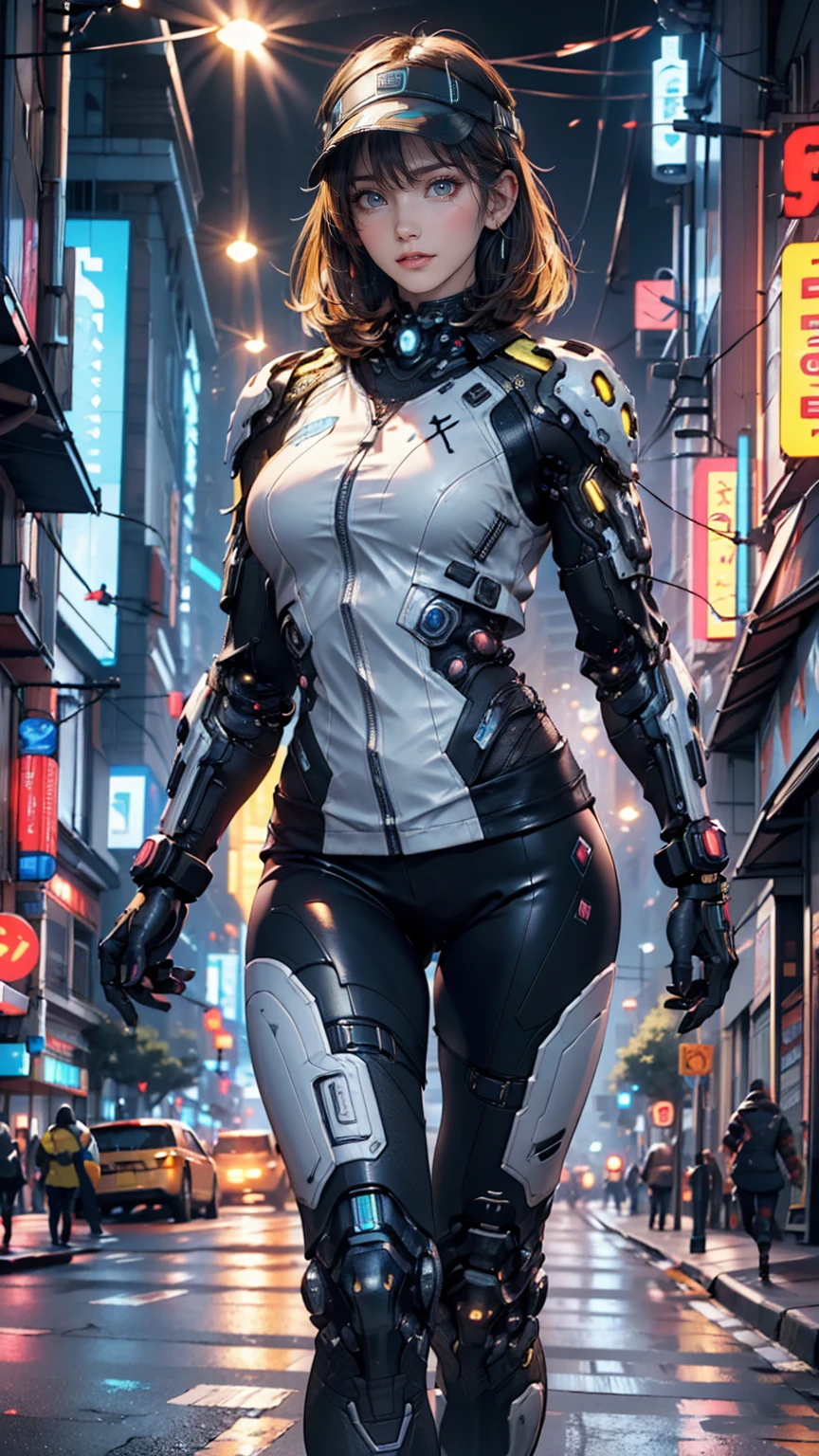 (yellow cyber punk speed tactical suit:1) (1 Female) Dark Theme :: Focus on close-up face, Serious face, Civetik visor, :: Medium Black Hair, Thick thighs :: ultra realistic futuristic speedster scifi cyber punk athletic woman, Iris, ((Run down the middle of the road while emitting yellow rays, cyber punk, Shadowrun, scifi high tech cyber punk)) :: cool cyber punk yellow speed combat suit :: Natural light :: Bokeh :: 8K :: Highest quality :: masterpiece :: Very detailed:1.5