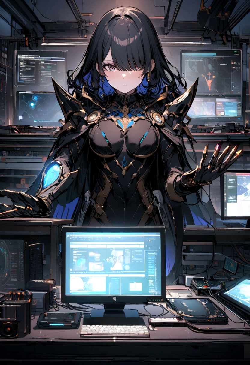 A tech table with an impressive gamer background、Publishing a Computer