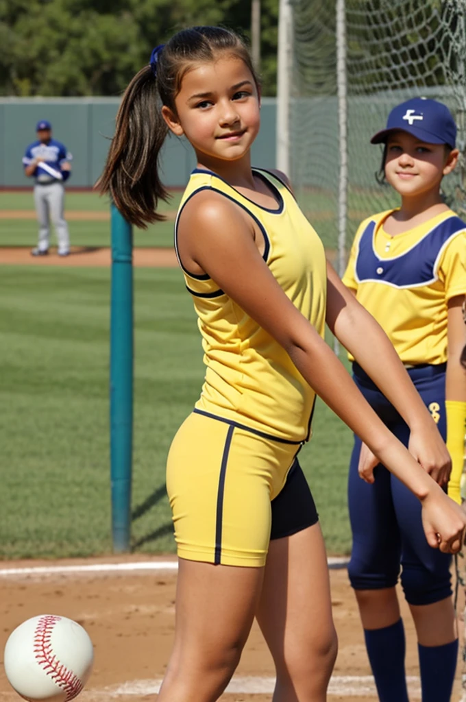 girl spandex baseball