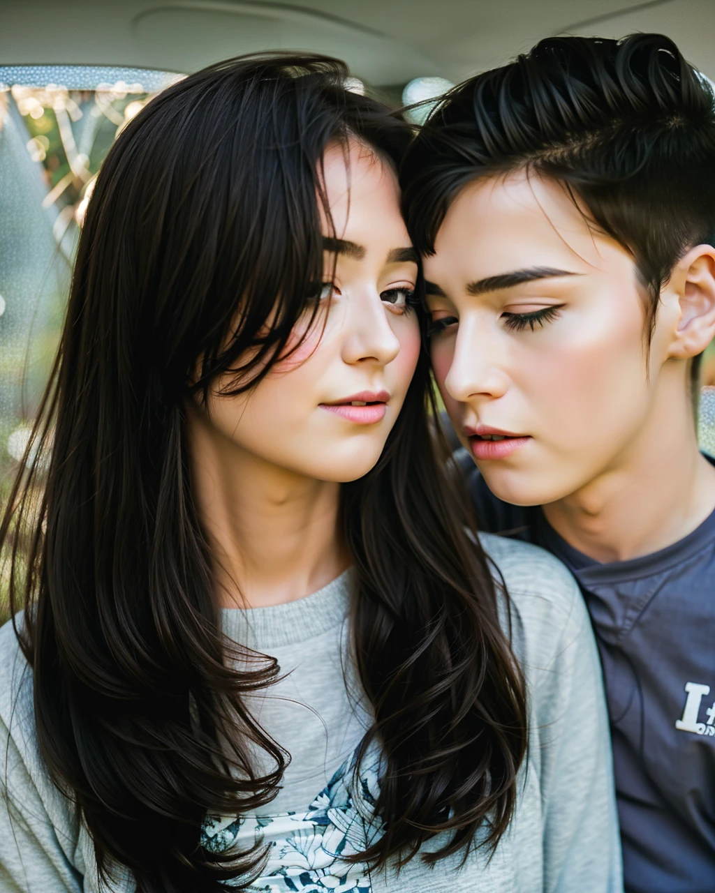 realistic photography, 1boy,1girl,bokeh