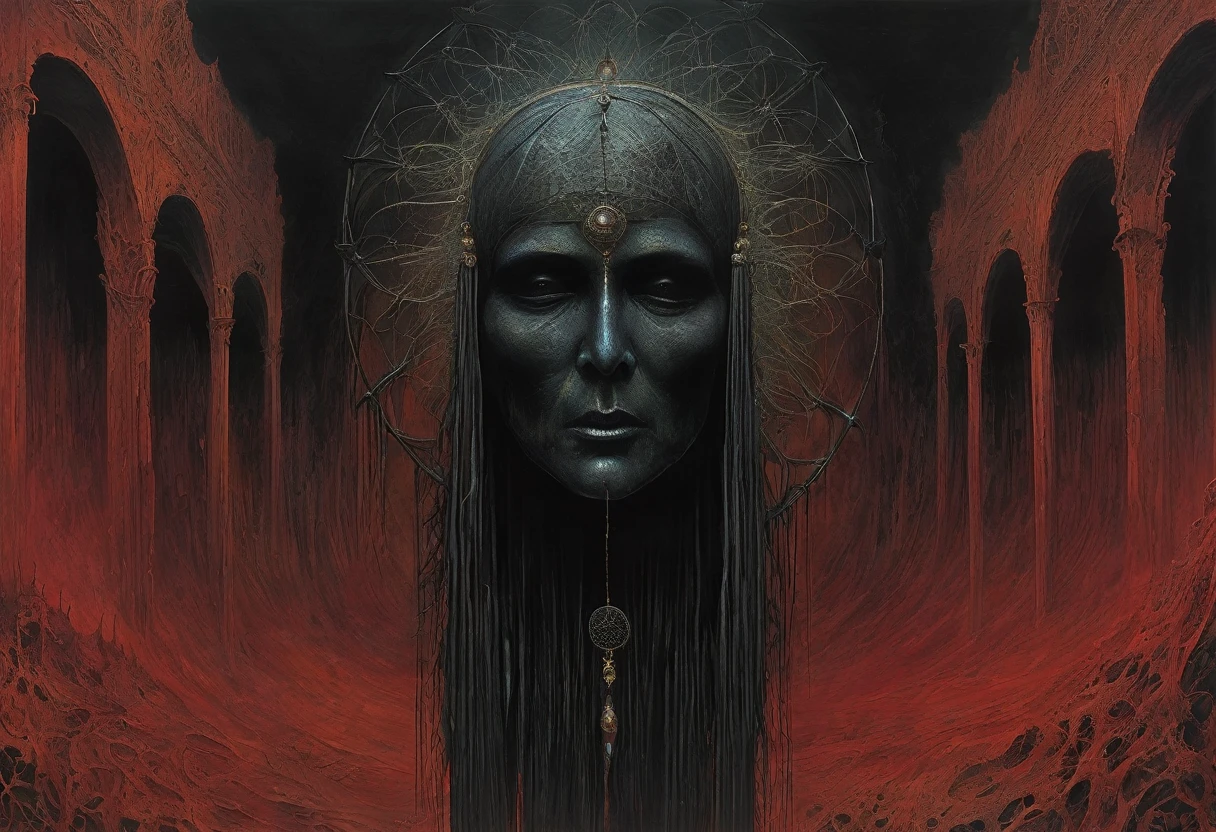 (Masterpiece, best quality), (lo Gothic), Dream Catcher, Vampir, (HG giger, Art by Hermann Nitsch, Beksinski, Dariusz Zawadzki, giger, zdzislaw beksinski)
