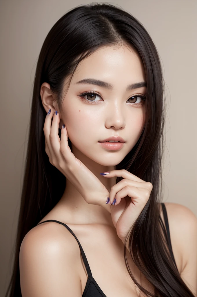 Beautiful woman with beauty mark