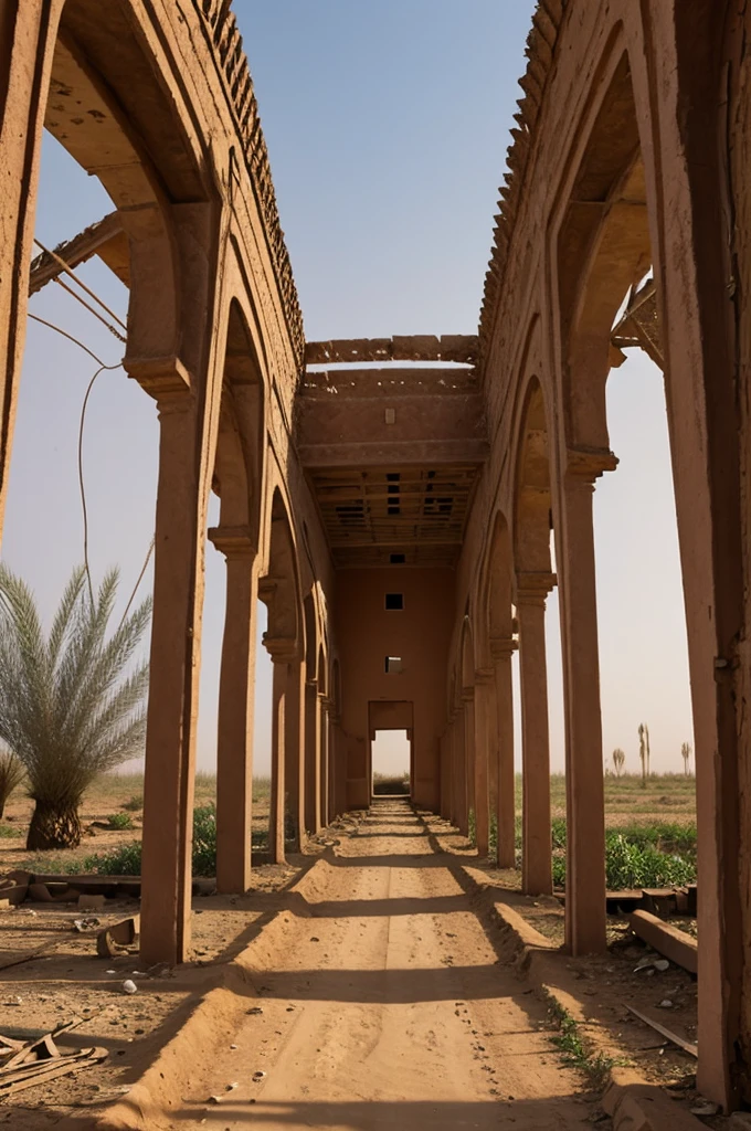An abandoned date farm in Saudi Arabia