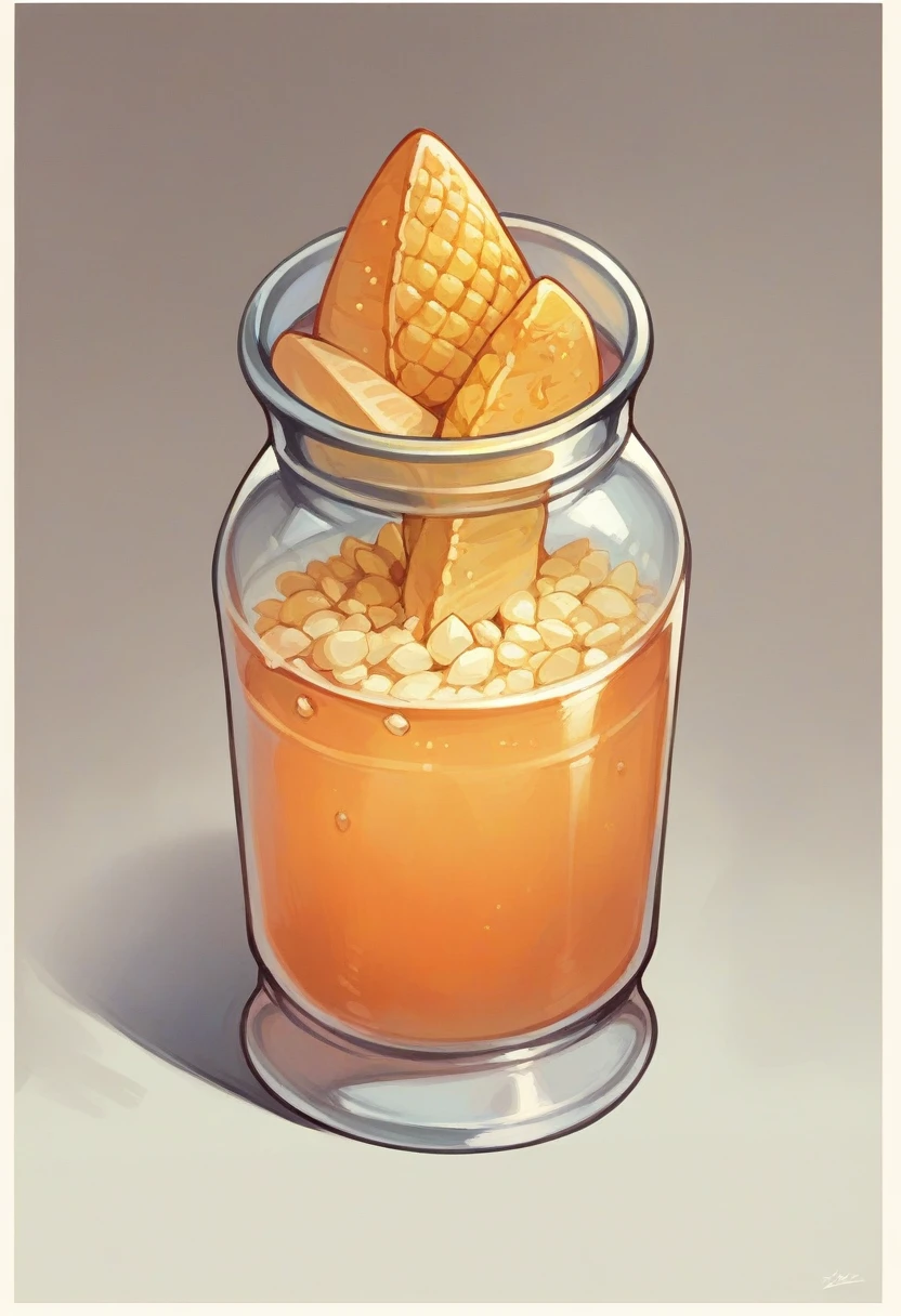 give me a picture of a corn in a jar observation for a week