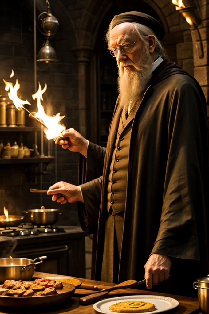 Albus Dumbledore cooking