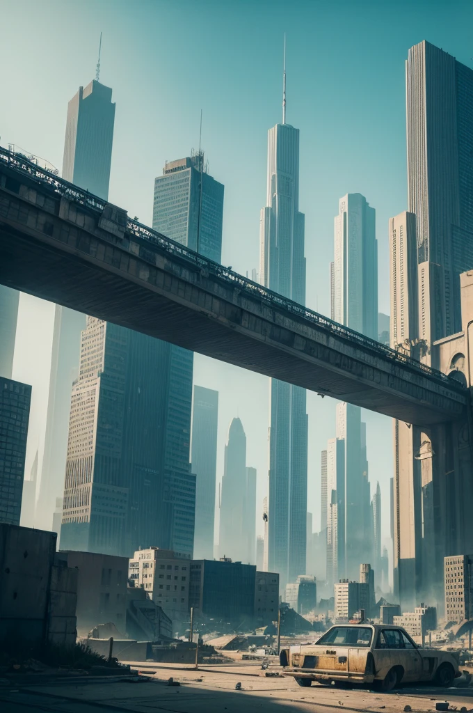 Images of a city in the dystopian future