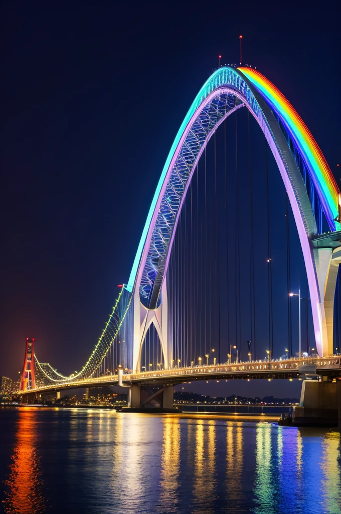 Yokohama Rainbow Bridge at night