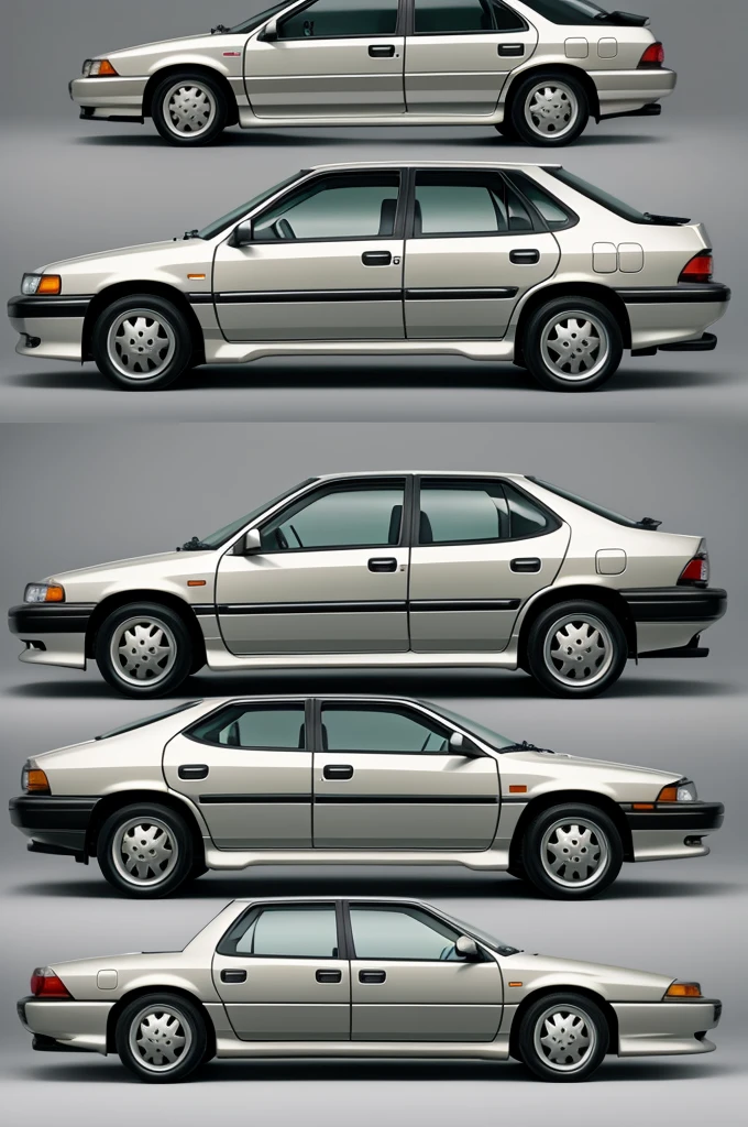 Toyota Corolla 1996 car outline different views of the car, car plans