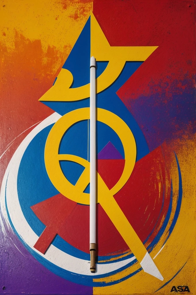 A logo that represents art,music and dance,which is represented with the letters DASA which means artistic day Santiago Atalayas