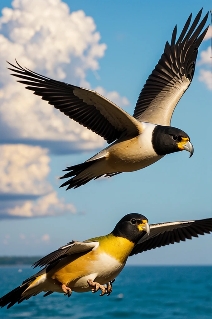 Of a flying bird